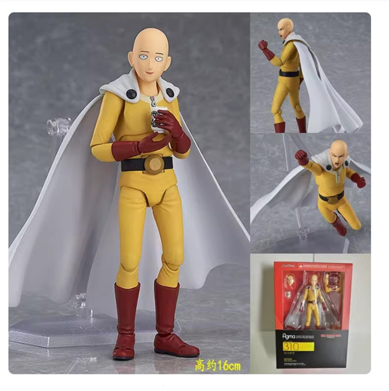 Anime Figma 310 One Punch Man Saitama PVC Action Figure Anime with Box Figure