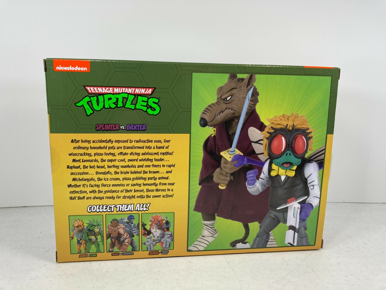TMNT NECA Cartoon Splinter and Baxter Original Release