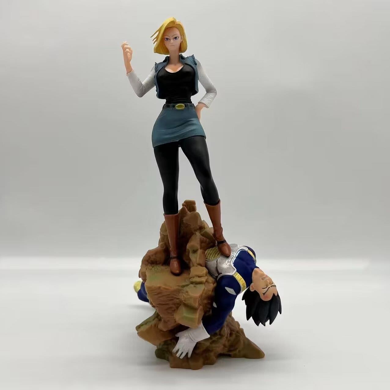 Dragon Ball Z Android 18 Vs Vegeta Anime Figure Gk Statue Model Pvc Doll Toys