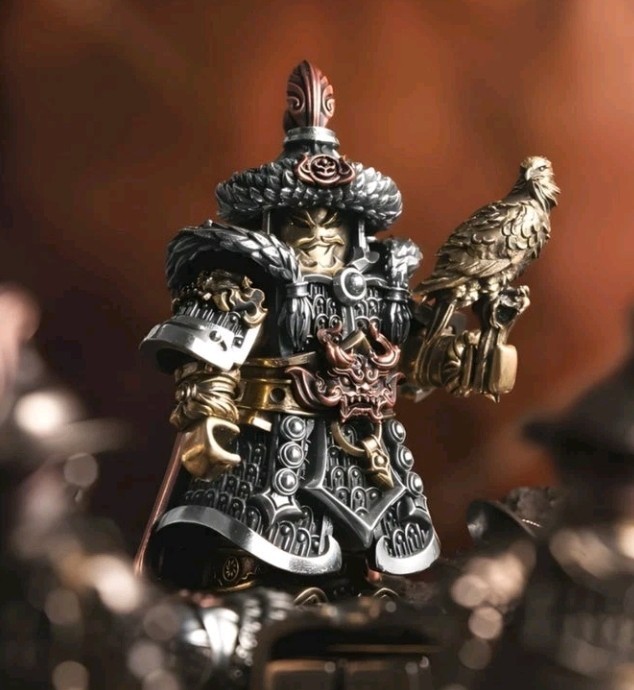 Mini Metal Magnetic Persian Warrior. Desktop Ornament, Metal Lego