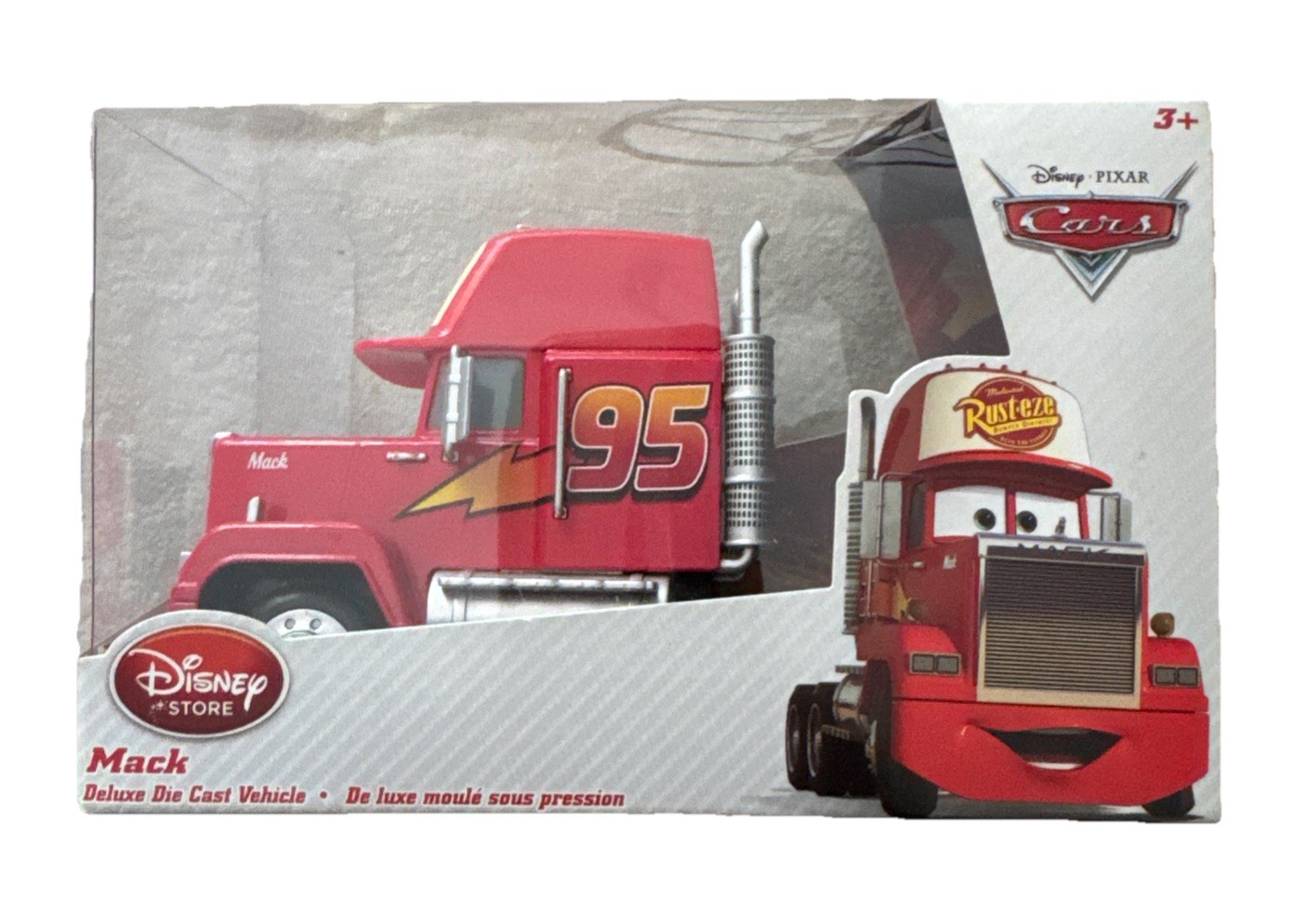 Disney Store Cars Mack Deluxe Die Cast Vehicle 1:43 Scale NIB Truck Rust-eze 95