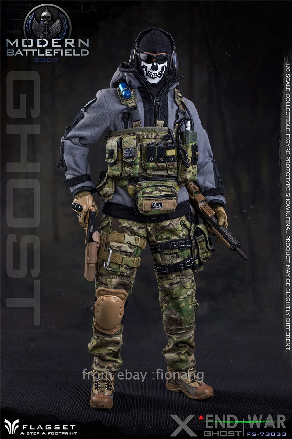 FLAGSET 1/6 Handheld Soldier Model Apocalypse War Series 73033 Death Squad Ghost