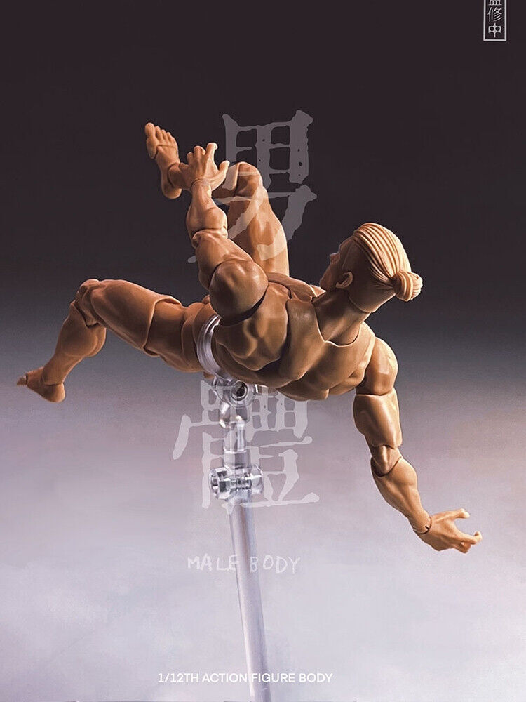 US Romankey 1/12 Yellow Super Flexible Man Body Male 6 »Joint Figure Doll Toy