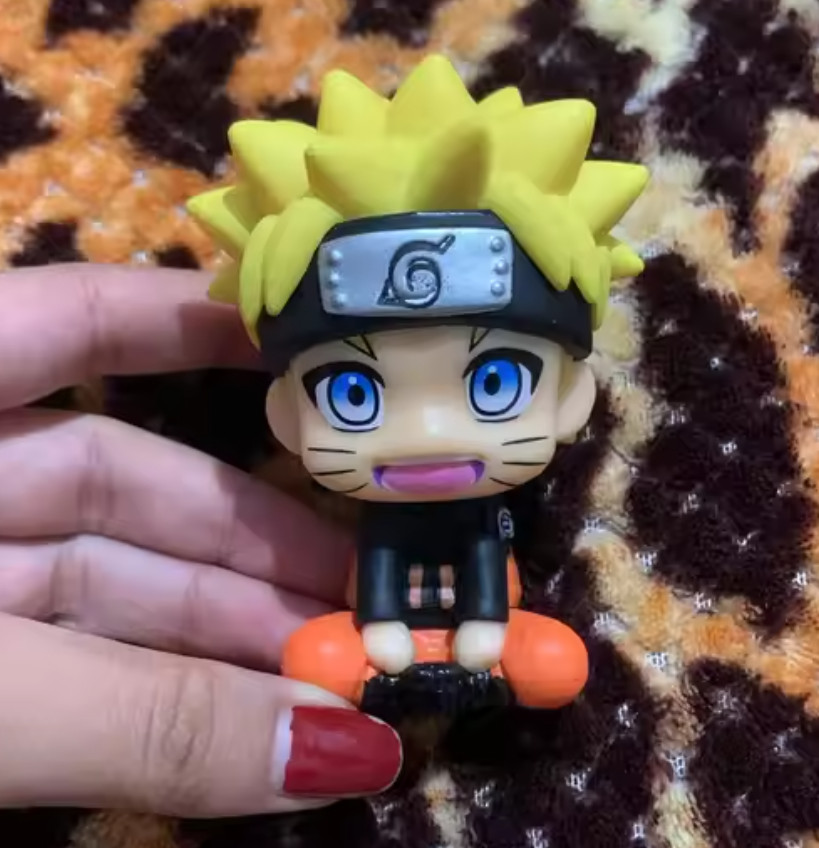 10CM Blond Ninja Boy Figure – Chibi Anime PVC Mini Toy Gift