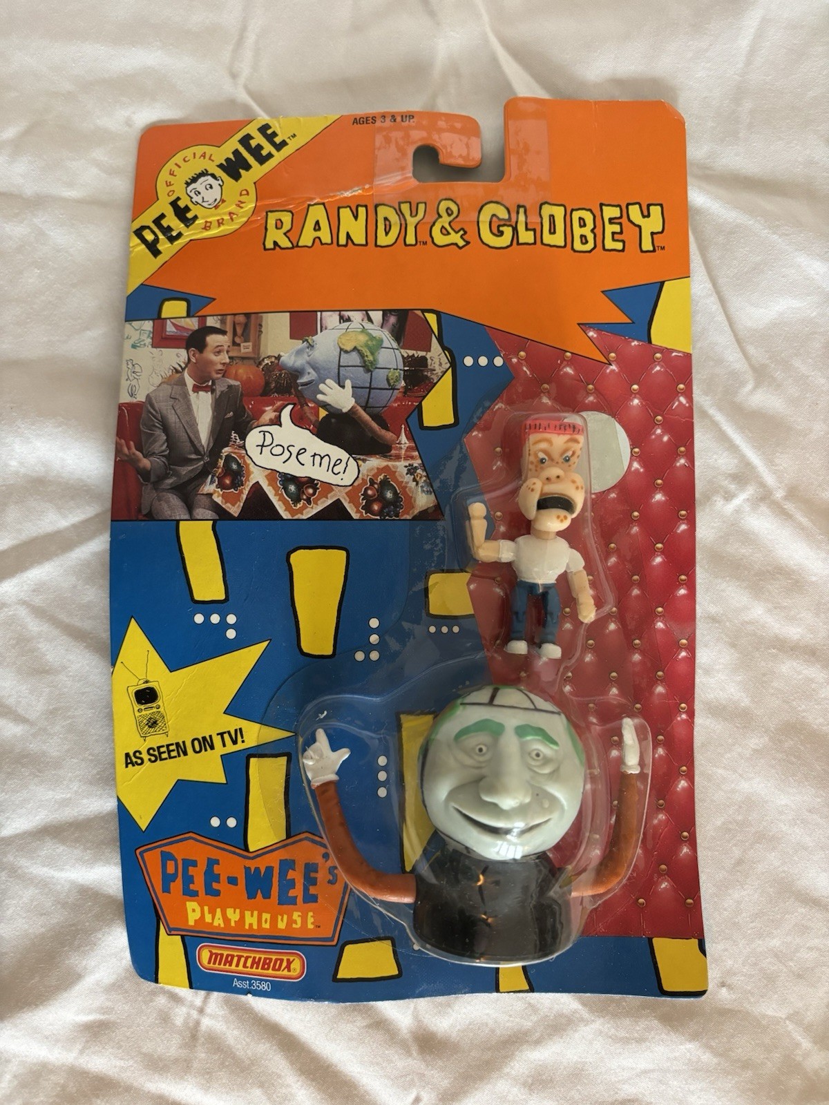 1988 Pee-Wee Herman Randy & Globey Figures Pee-Wee Playhouse Matchbox New