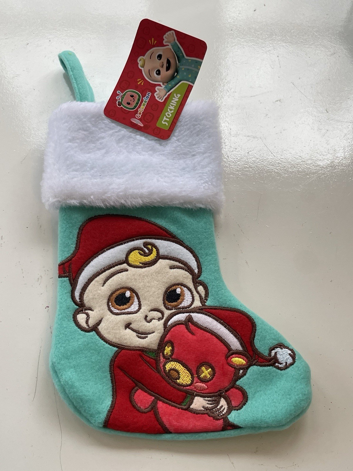 Cocomelon JJ & Teddy Bear Christmas Stocking by Ruz FREE SHIPPING New With Tags