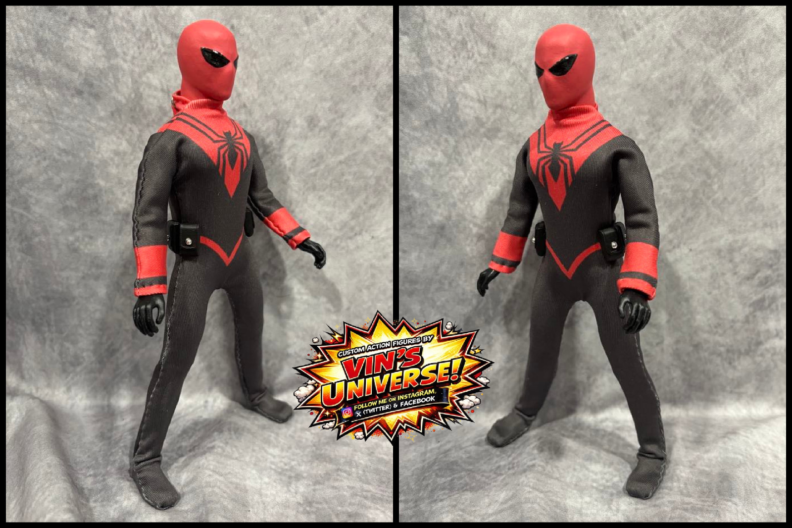 Custom 8&Prime; Mego Scale SpiderMan Assassin Peter Parker Action Figure & NO Box