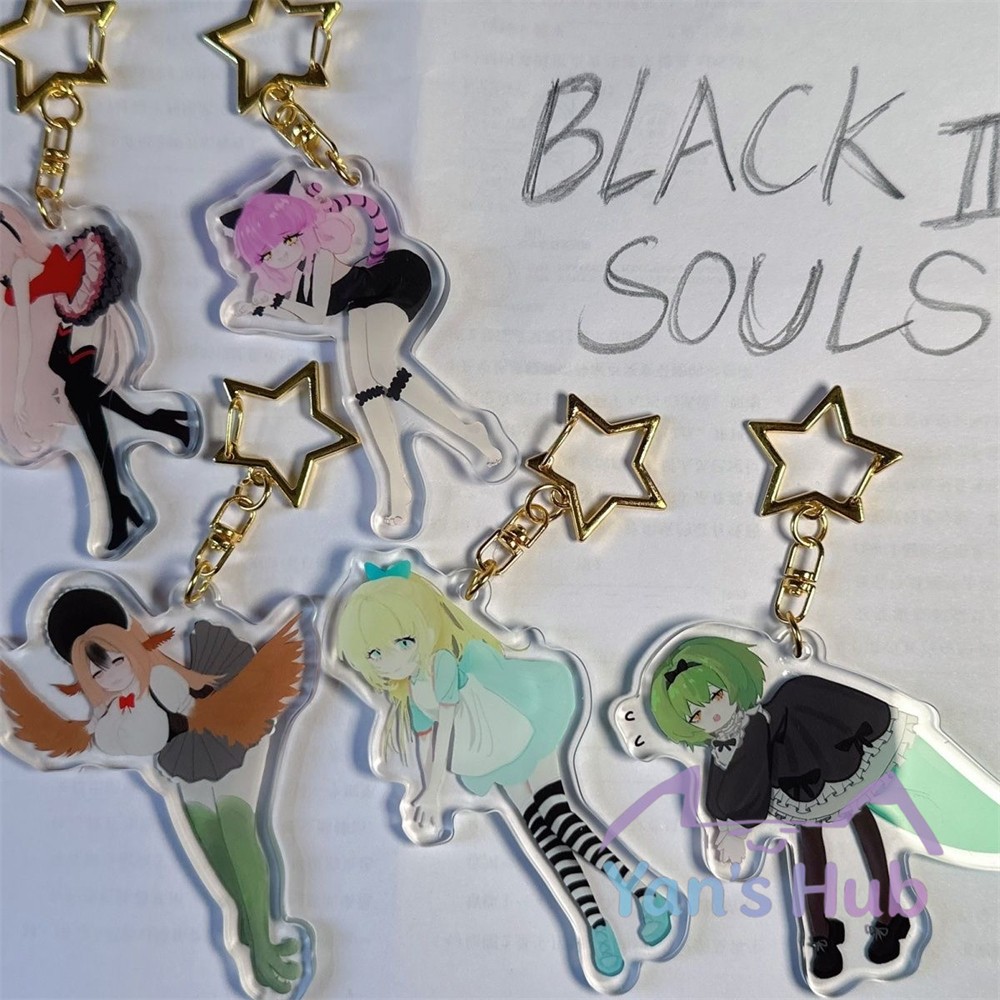 6cm Blacksouls2 Licensed Red Hood/Leaf/Noden/Alice/Mabel Acrylic Keychain