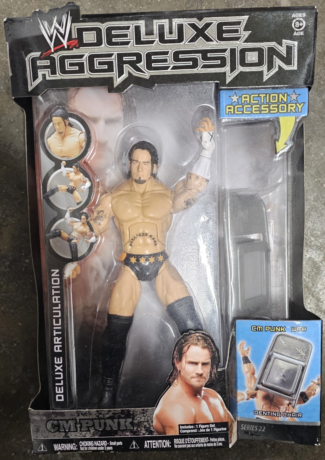 WWE CM Punk Ruthless Aggression Deluxe Series 22 Action Figure by Jakks Pacific