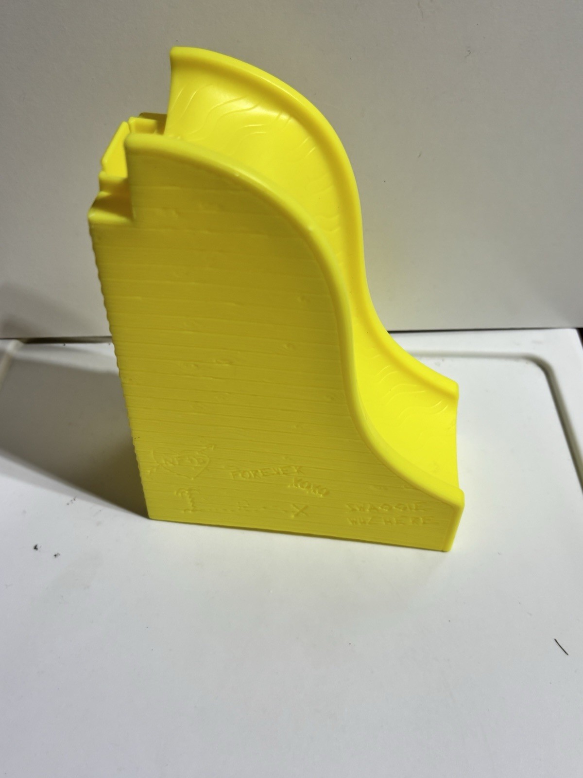 Yellow Plastic Slide Toy Figure Unknown Part Accessory