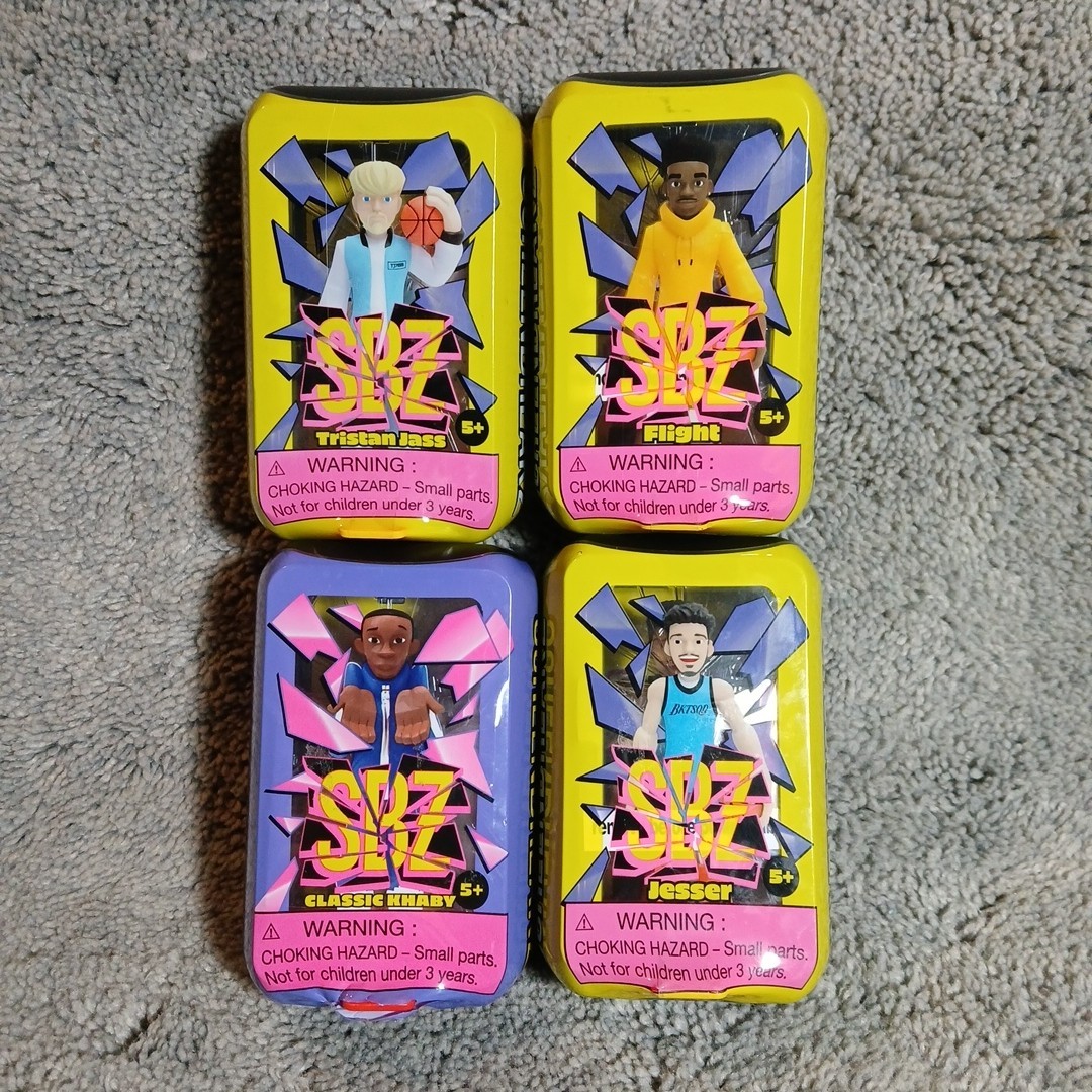 SBZ ScreenBreakz Lot Of 4 Figures Tristan Jass, Jesser, Flight And Classic Khaby