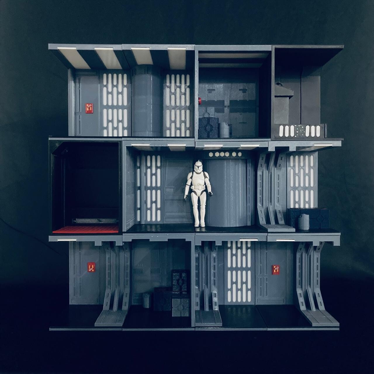 Death Star Station Stackers for 3.75&Prime; & 6&Prime; Figure Diorama (1:18 & 1:12 scales)
