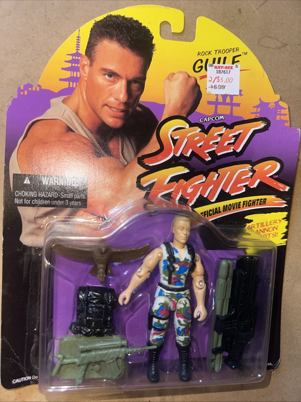 1994 GI Joe Street Fighter Movie Rock Trooper Guile Van Damme New Sealed Gi Joe