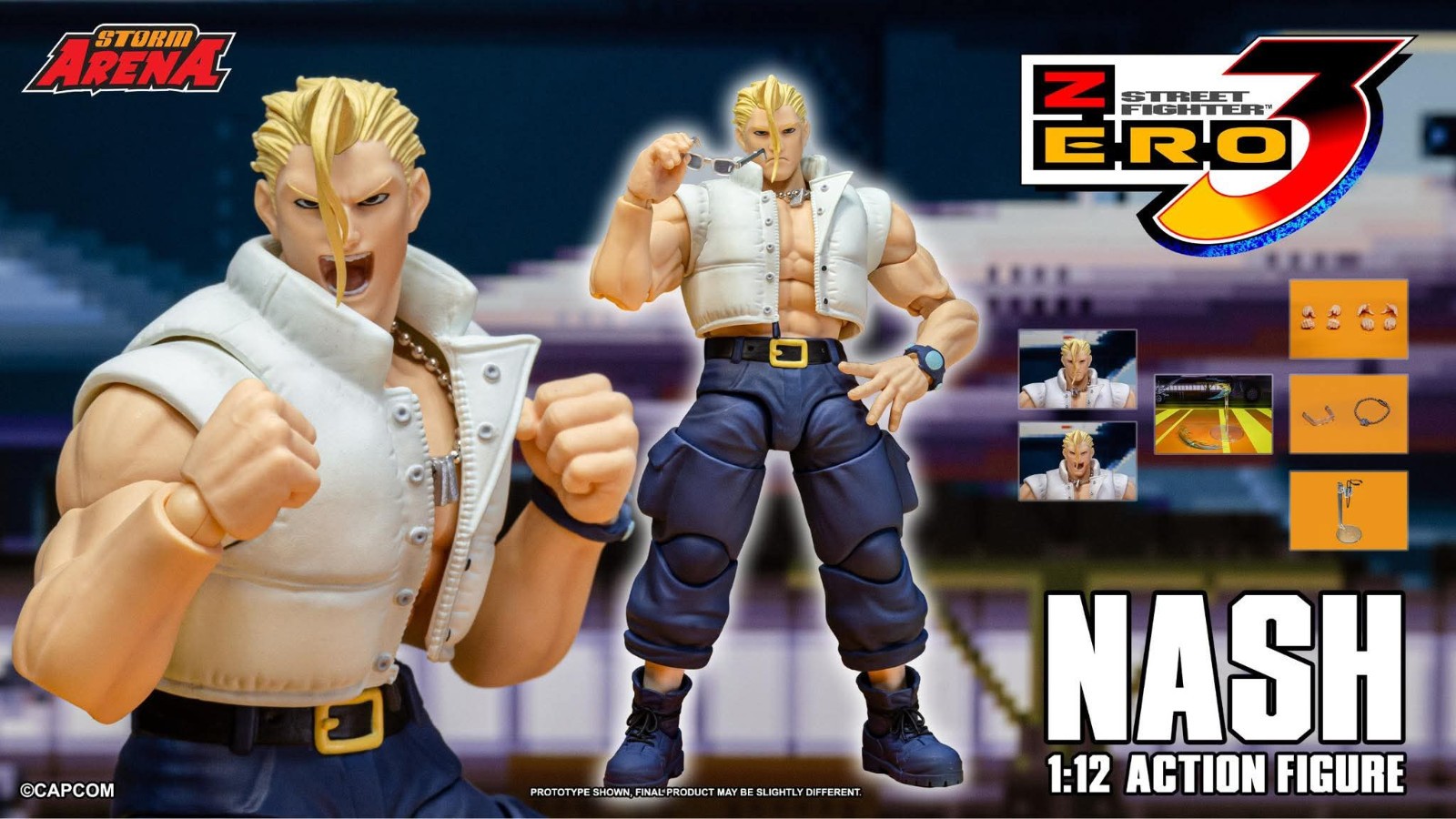 Storm Arena Street Fighter 3 Zero Alpha Nash 6&Prime; Figure HKCC 2026 Exclusive