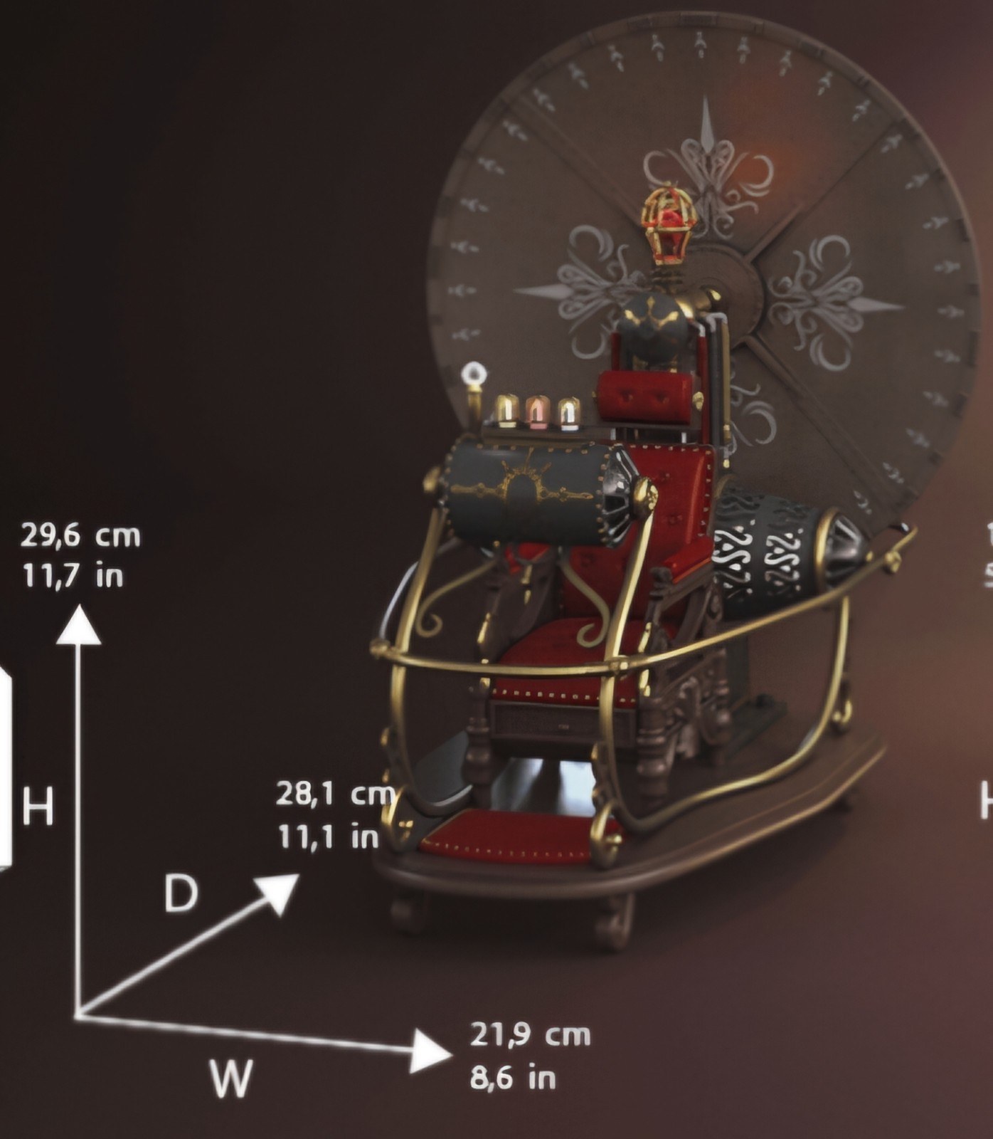 The Time Machine Classic Time Machine 1/8 Custom 3d Model Kit Over 11&Prime;