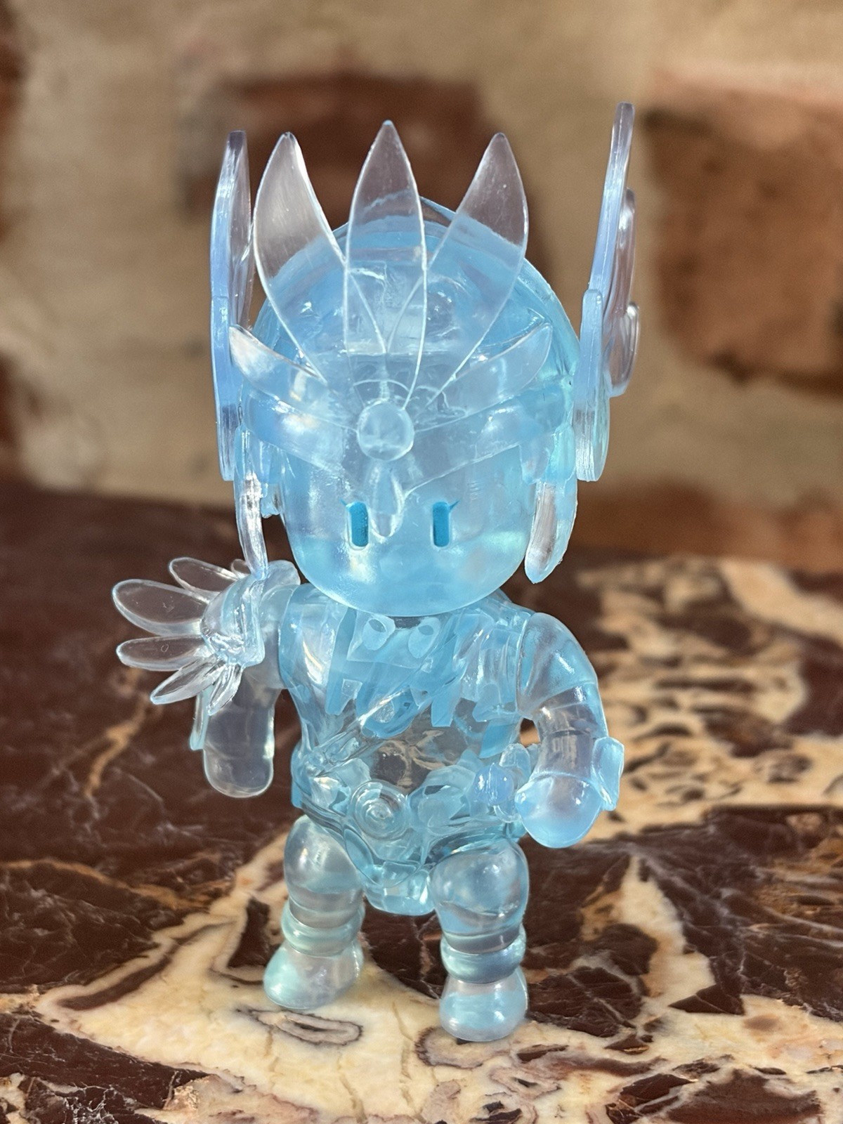 Stumble Guys Frozen Valkyrie Action Figure – Mythic Rarity Blue Transparent