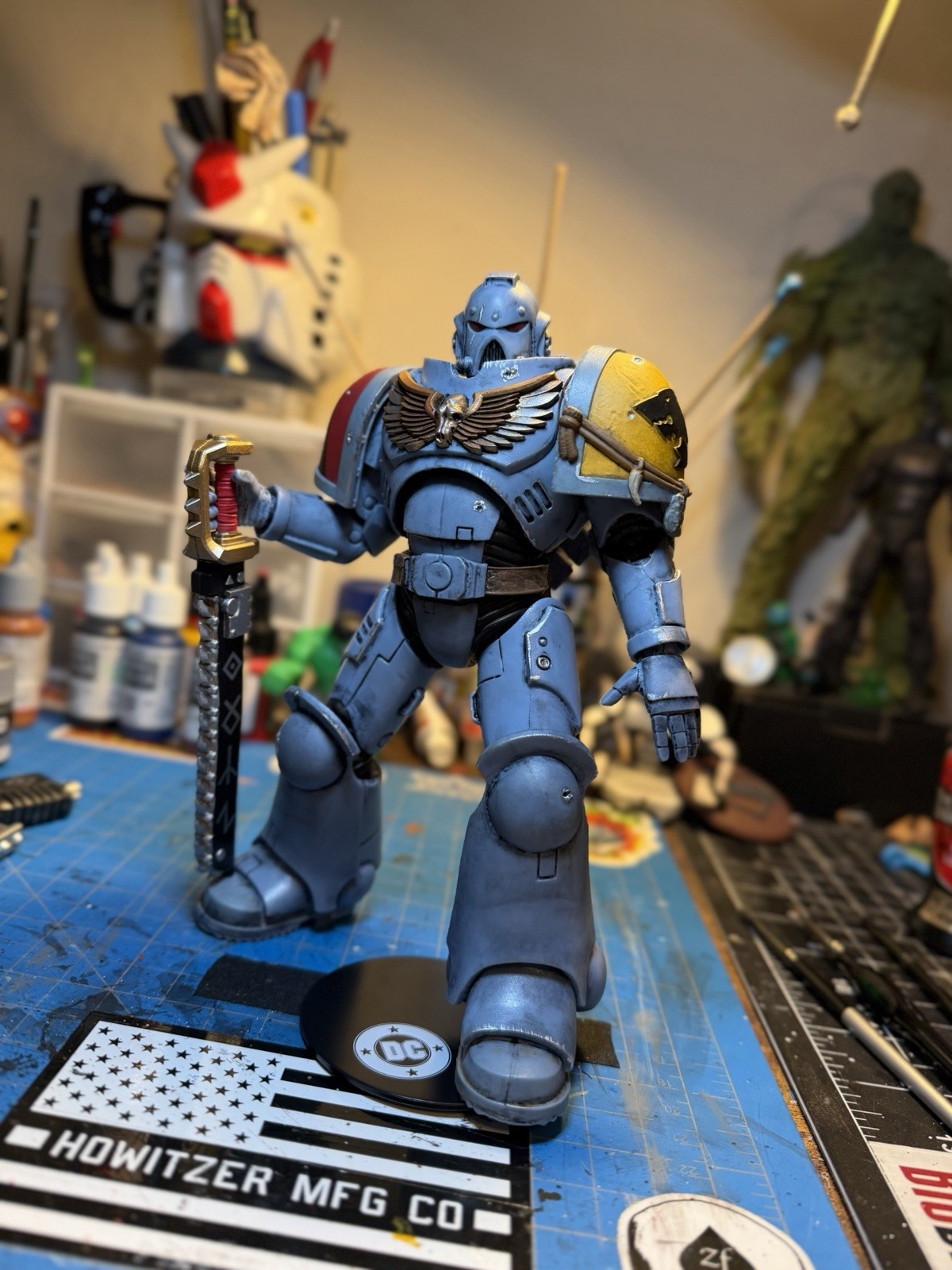 McFarlane Toys Warhammer Space Wolves Grey Hunter Custom Battle Damaged Figure