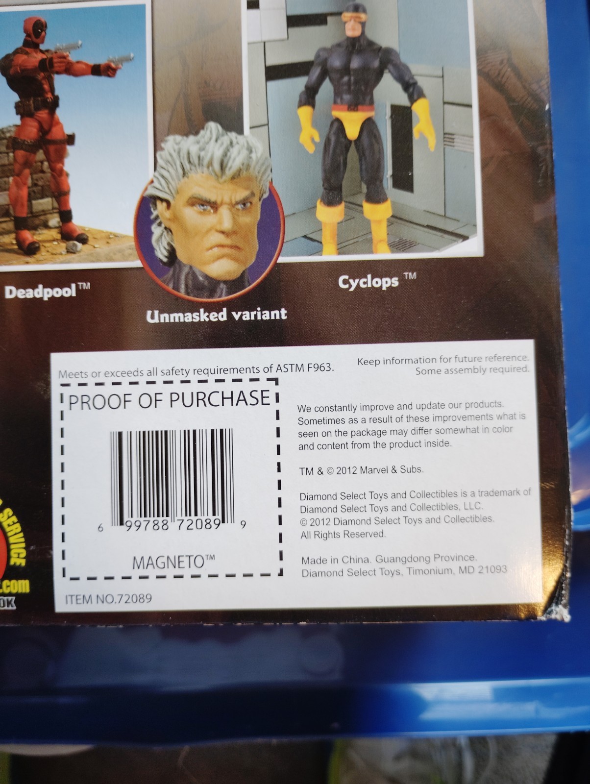 2012 Marvel Diamond Select X-Men « Magneto » Action Figure New Sealed Box