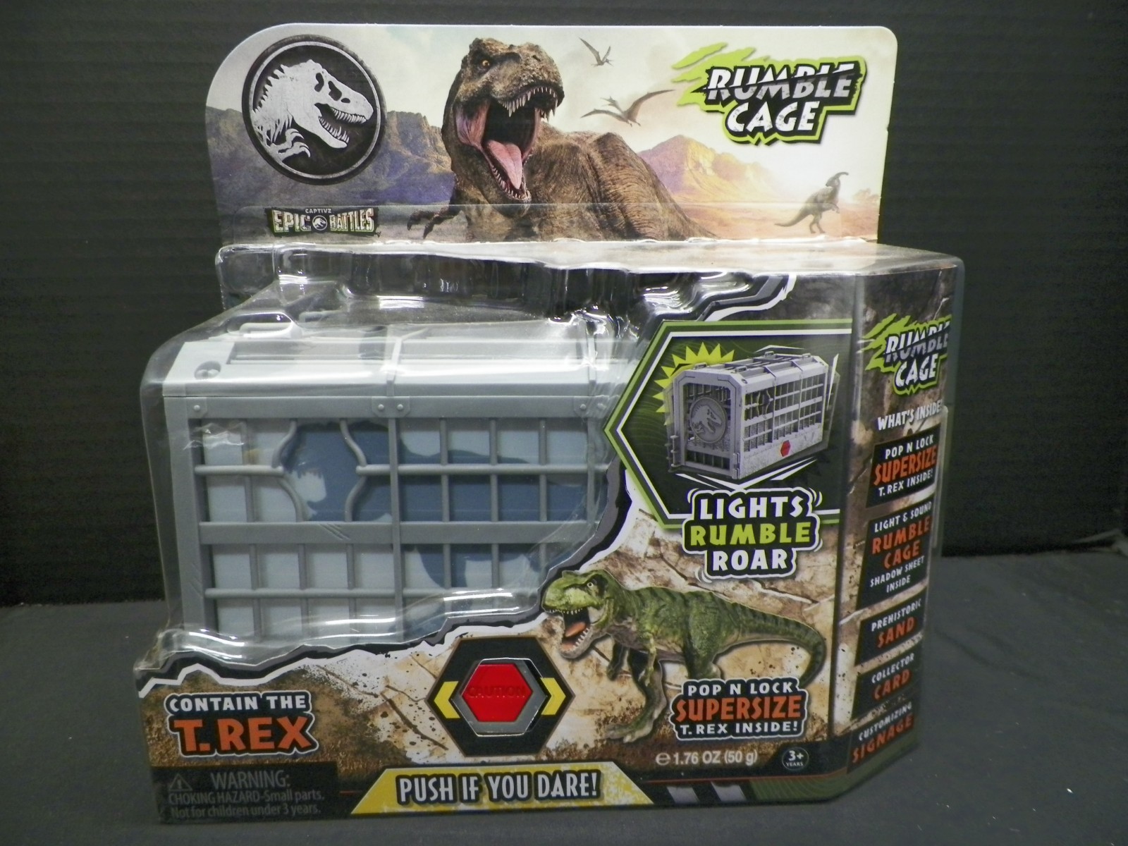 Jurassic World Captivz Epic Battles T-Rex Rumble Cage with Lights and Sounds