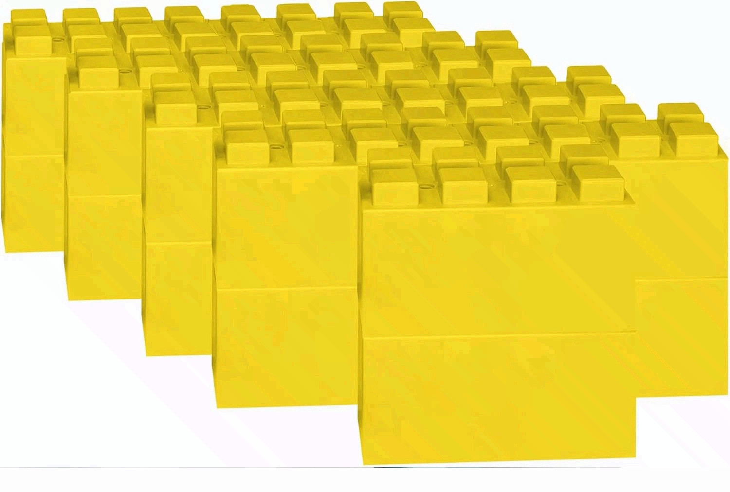 EverBlock 12×6 Full Size Modular Building Block Pack – Translucent, Reusable all