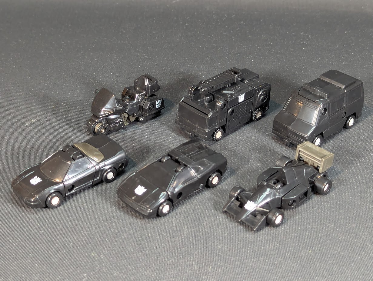 Transformers G1 Micromaster Black Sixturbo complete CHASE Reissue 2002 Case Box