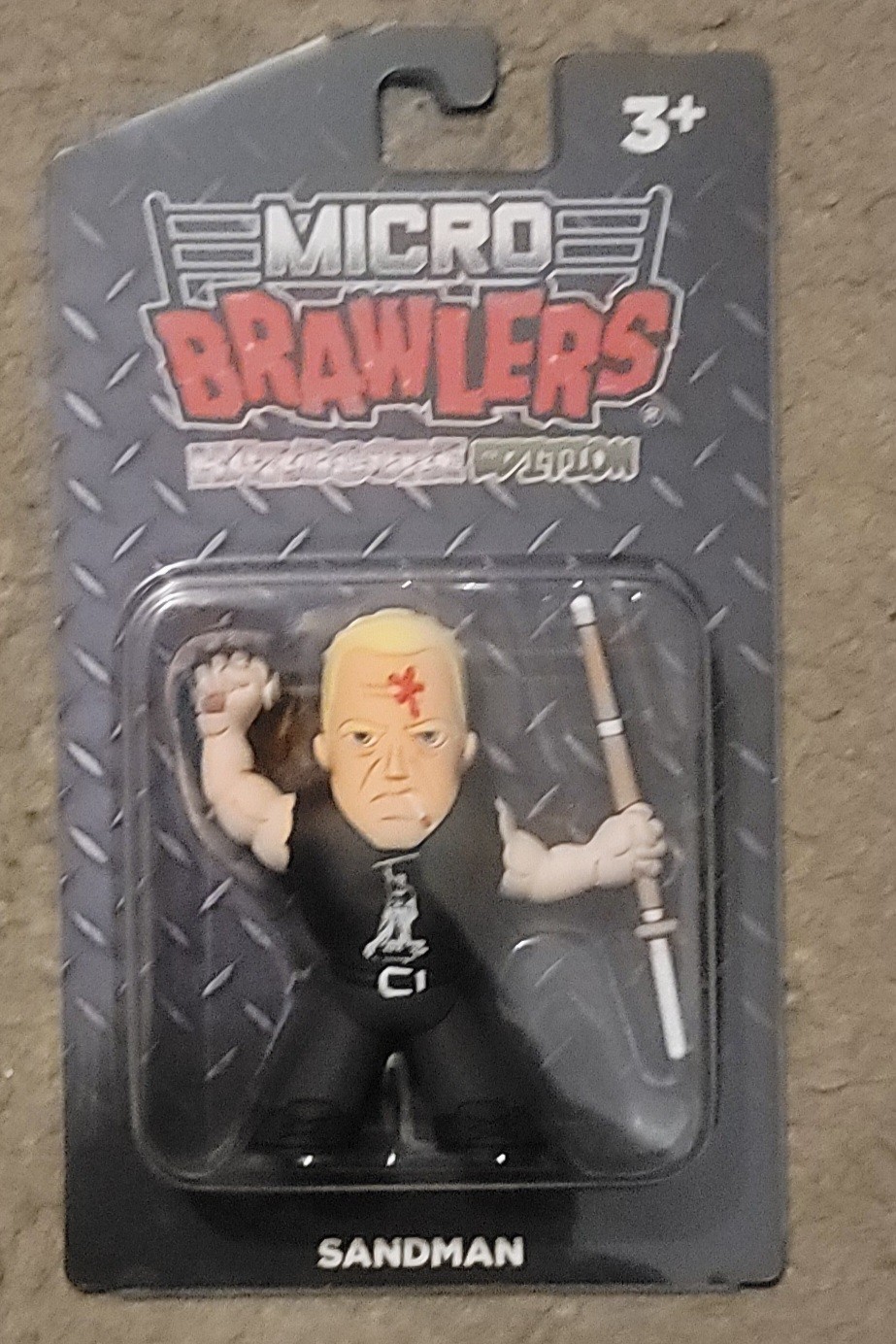 Pro Wrestling Tees Micro Brawler ECW Sandman figure, new!