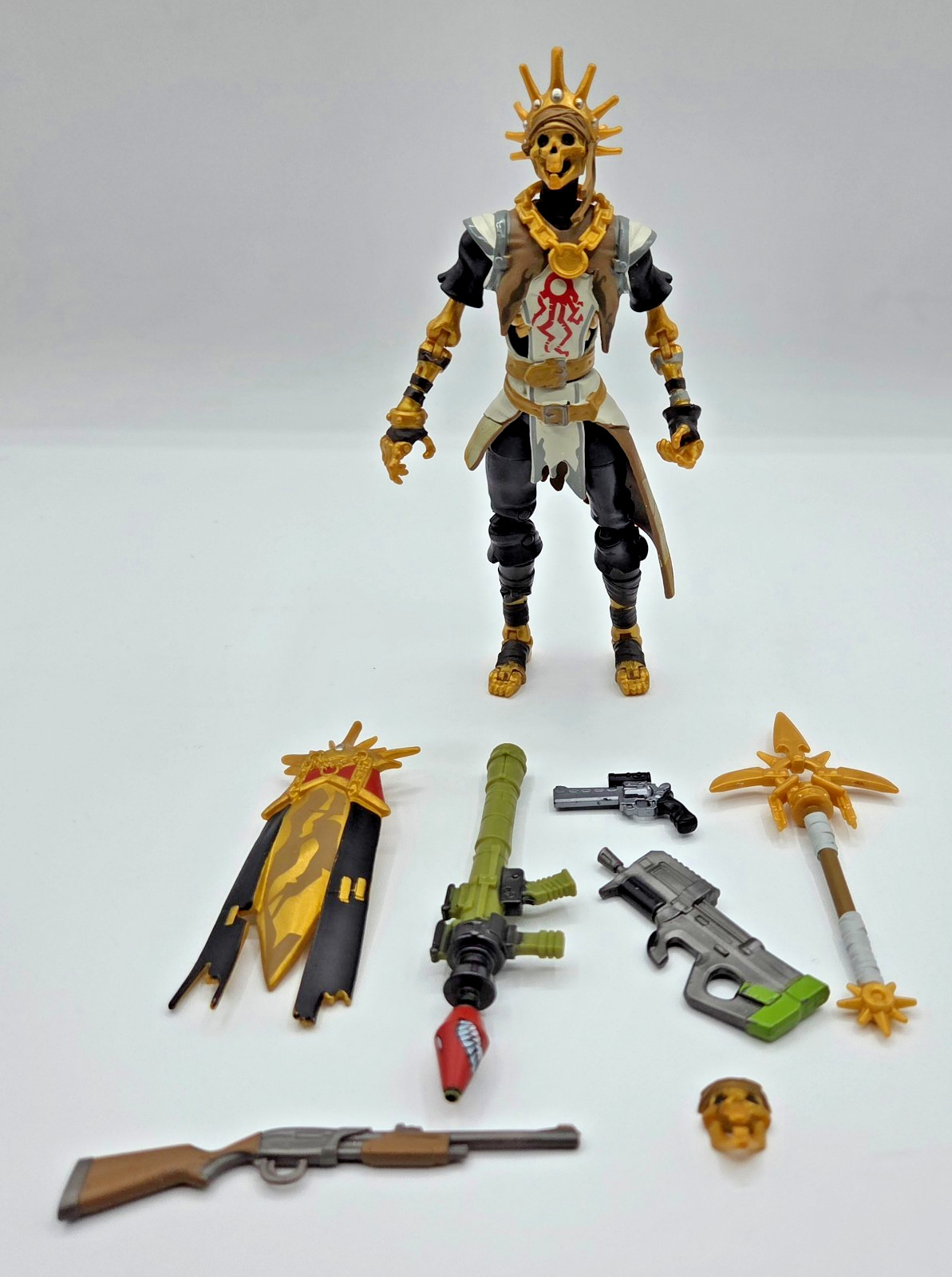 Fortnite Legendary Series Oro Gold Skeleton King 6” Figure 100% Complete