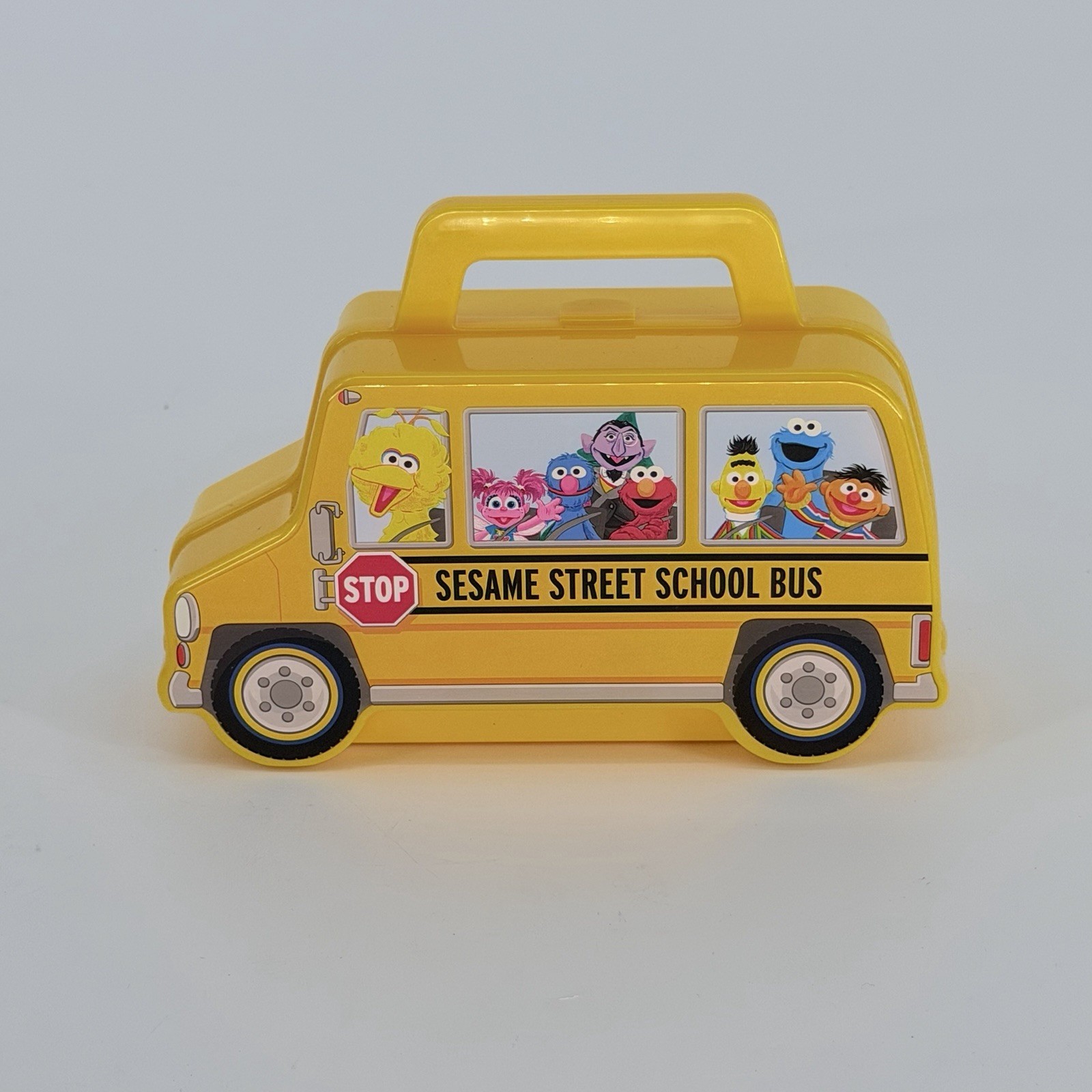 SeaWorld Sesame Place Fill-A-Bus Yellow School Bus Toy Case 2021 Carrier