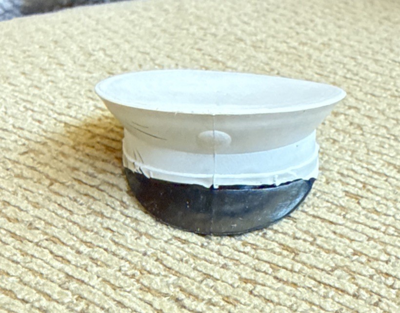 Vintage 1960&rsquo;s Hasbro GI Joe – White Police Navy Hat Soft Rubber Original
