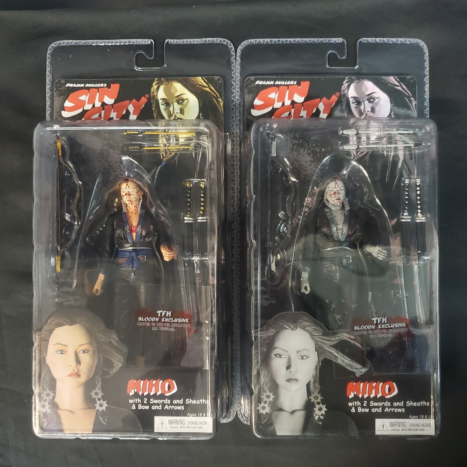 NECA Frank Miller&rsquo;s Sin City TFH Bloody Variant Exclusive Miho Action Figure Lot