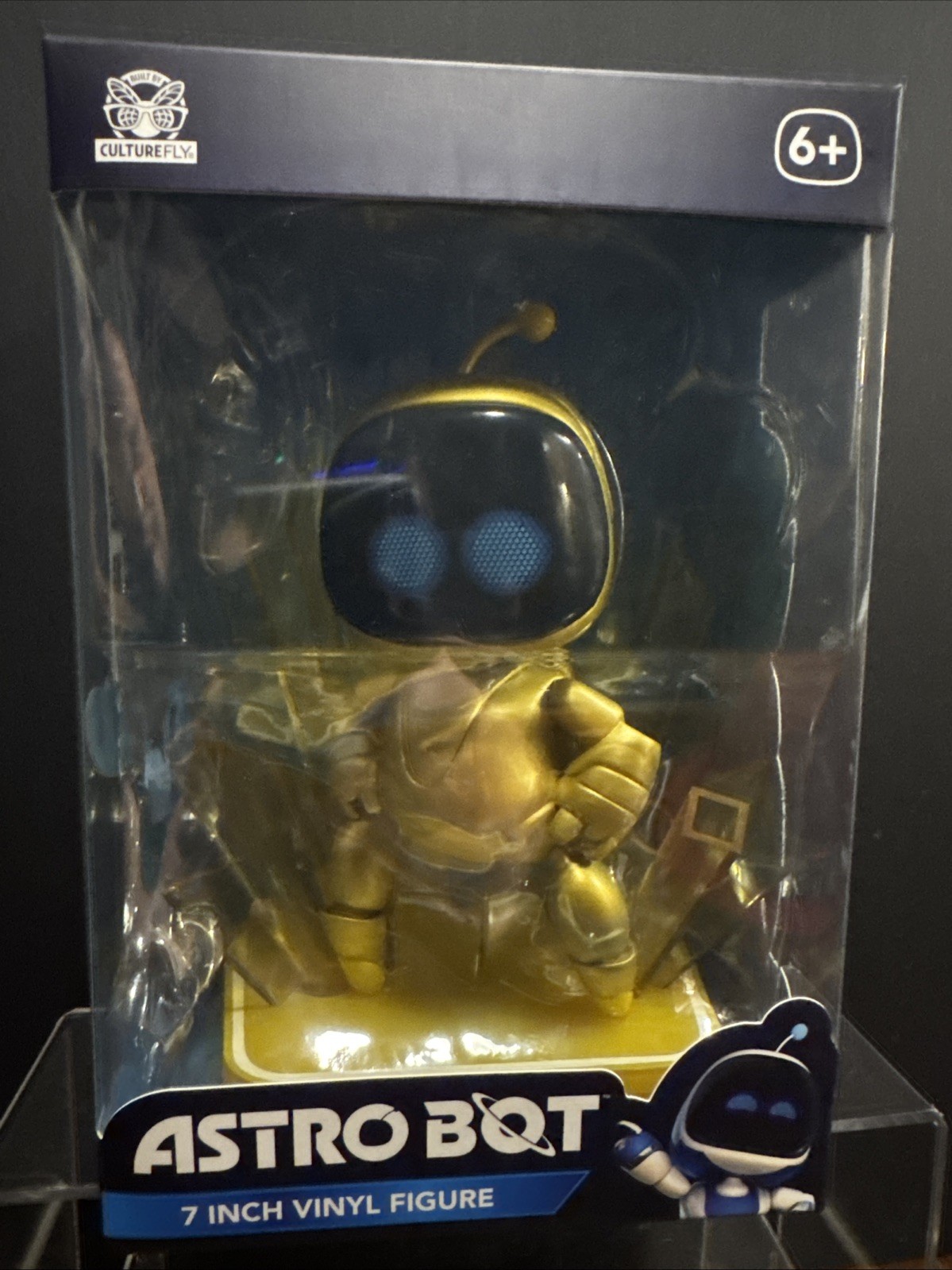 ASTRO BOT GOLD VINYL Culturefly 7&Prime; Figure Playstation LIMITED CHASE RARE NEW