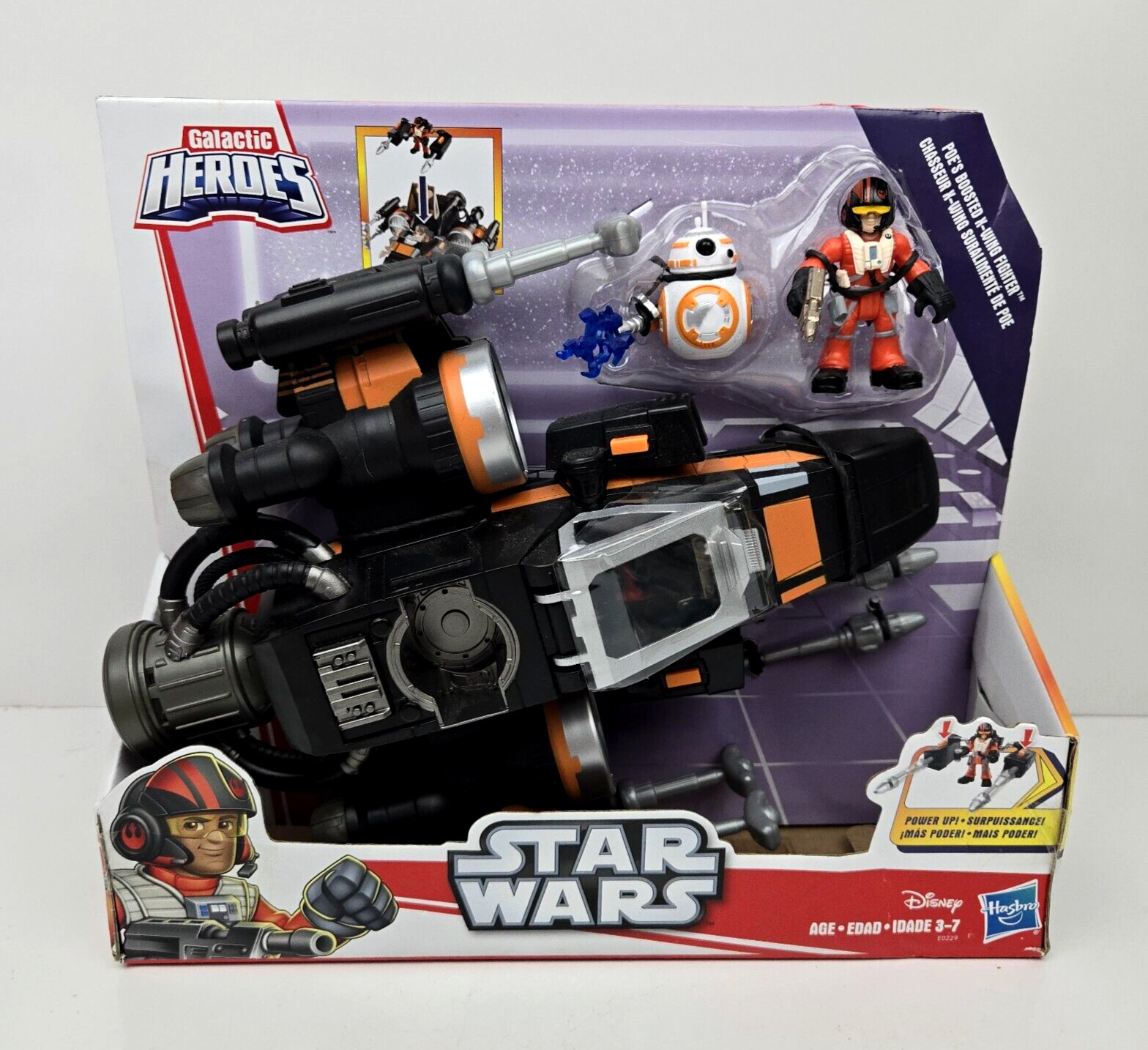 Star Wars Galactic Heroes Poes Boosted X-Wing Fighter Playset Poe & BB-8 Figures