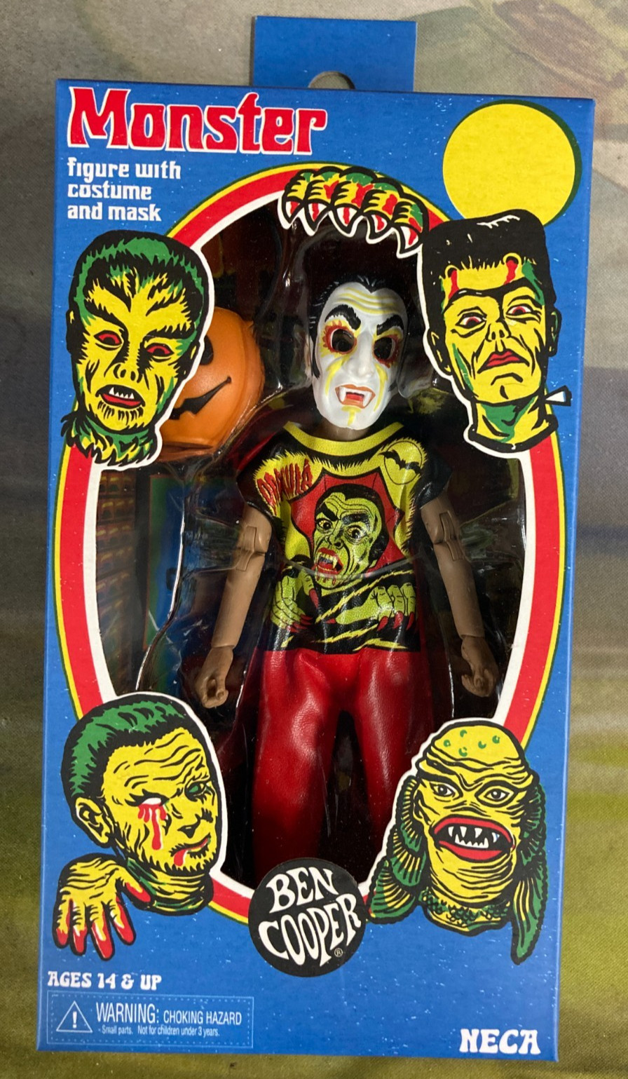 Neca Ben Cooper Costume Kids Dracula Action Figure & Mask #07 NEW for Halloween