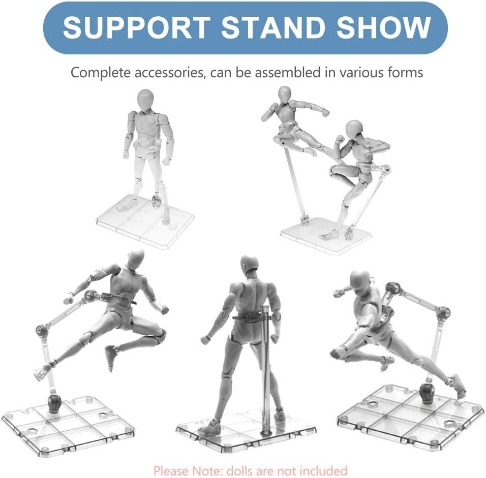 5PC Adjustable HG144 Action Figure Display Base Holder Doll Model Support Stand
