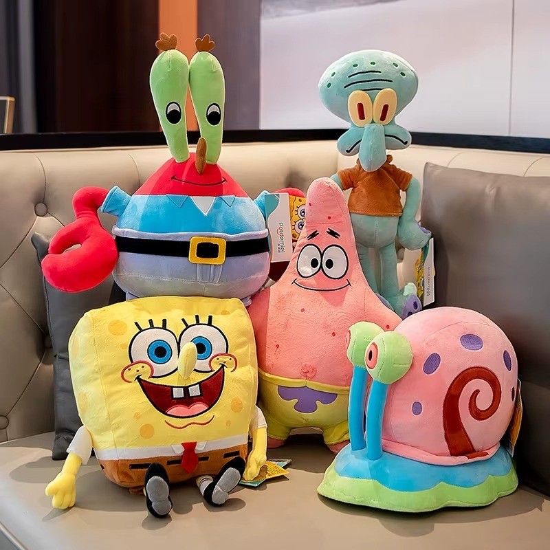 SpongeBob SquarePants Plush Toys Patrick Squidward Mr Krabs Gary Stuffed Dolls