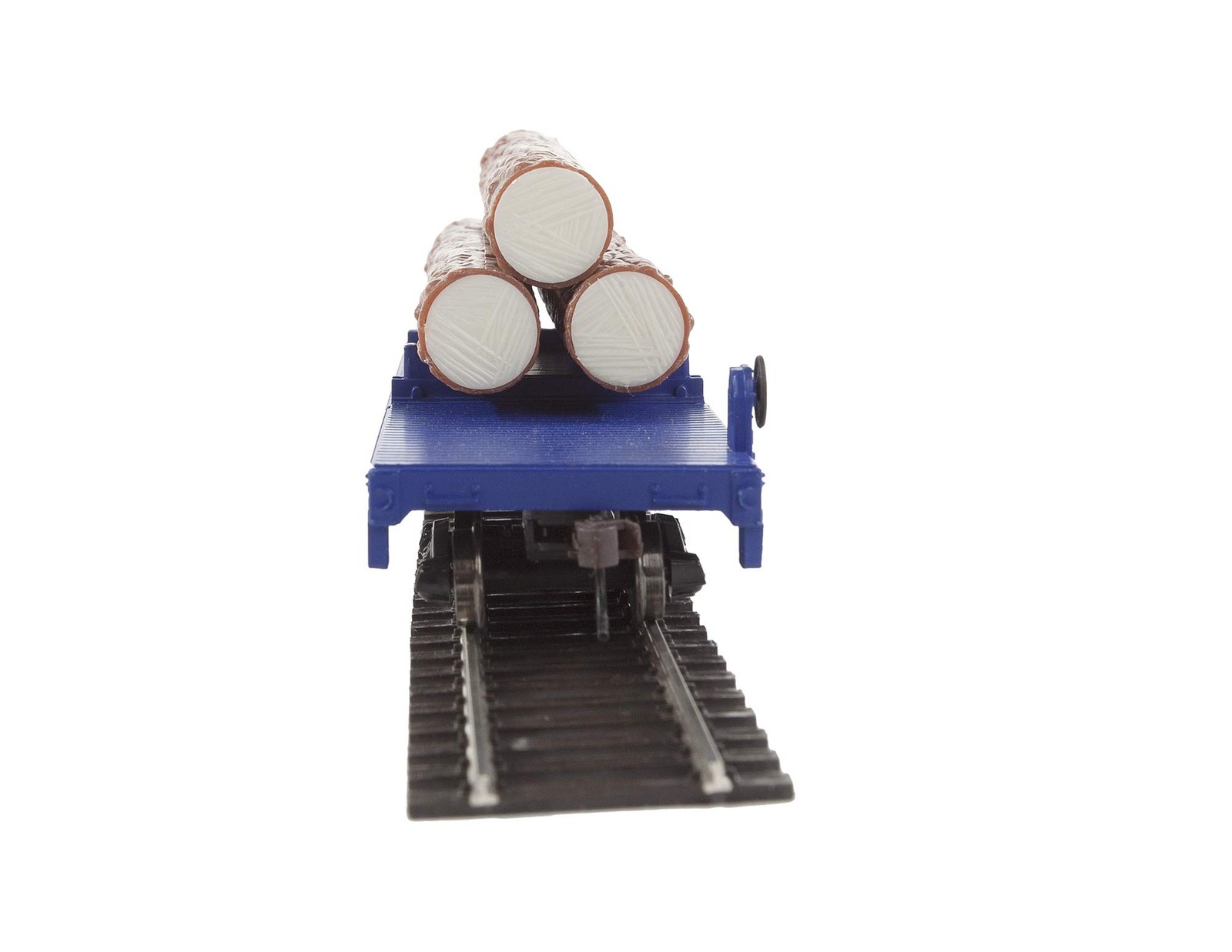 Walthers Trainline HO Scale Model Log Dump Car with 3 Logs – Ready to Run Alaska