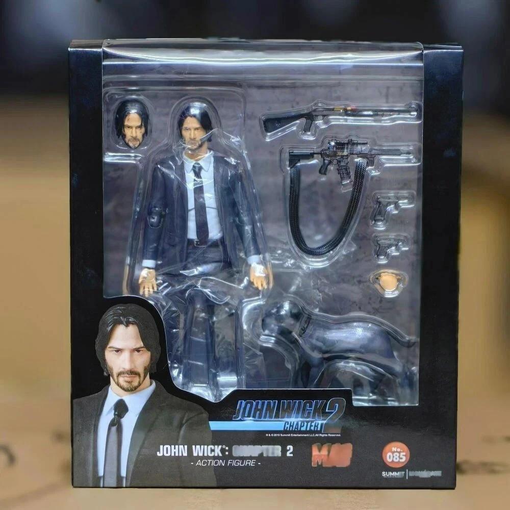 John Wick Chapter 2 Action Figure w/ Dog PVC Collectible Toy Gift for Fans