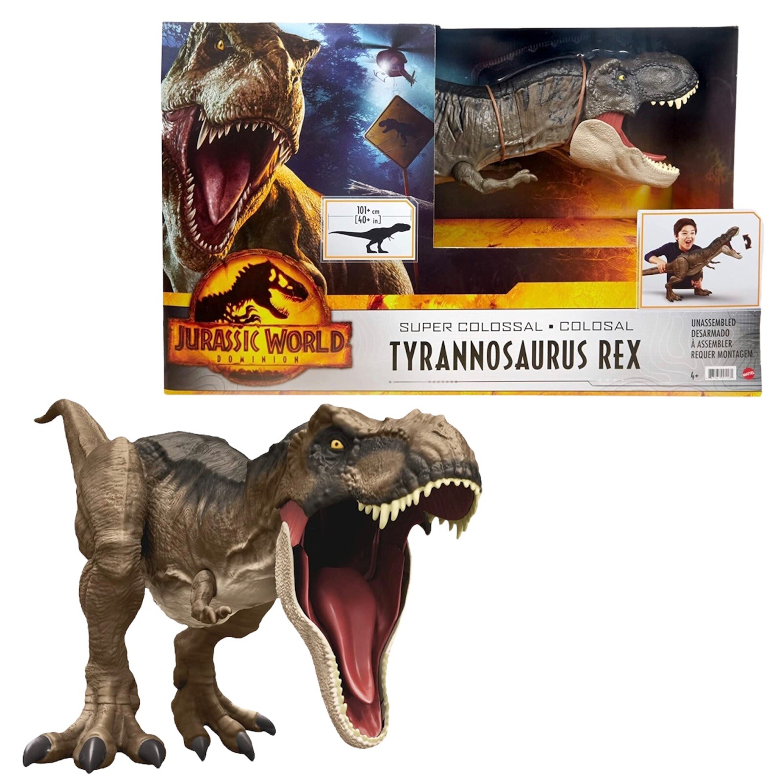 Mattel Jurassic World: Dominion Super Colossal Tyrannosaurus Rex Dinosaur Figure