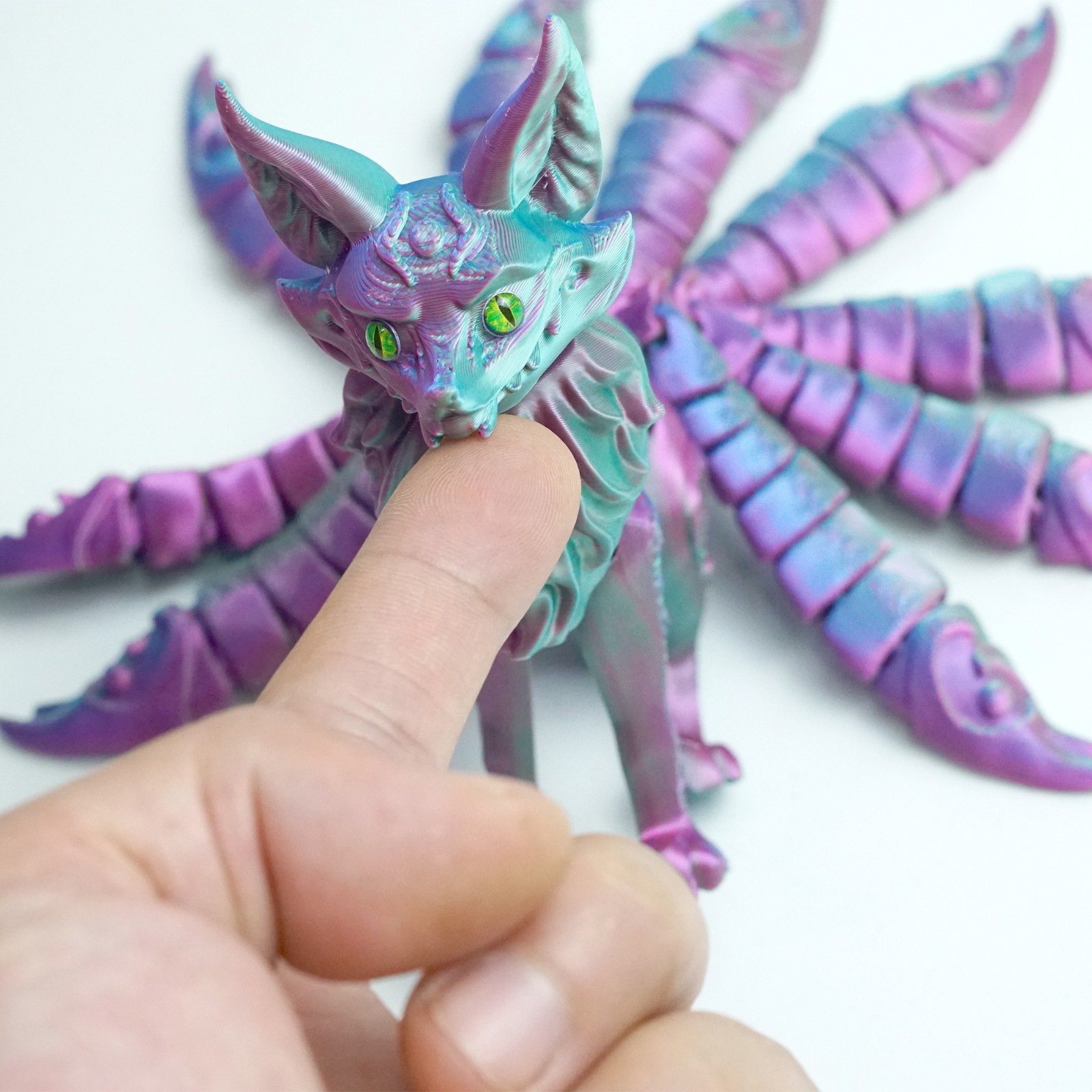 8inch 3D Printed Fox Model,Articulated Animals figure,Fidget Toys Home Decor