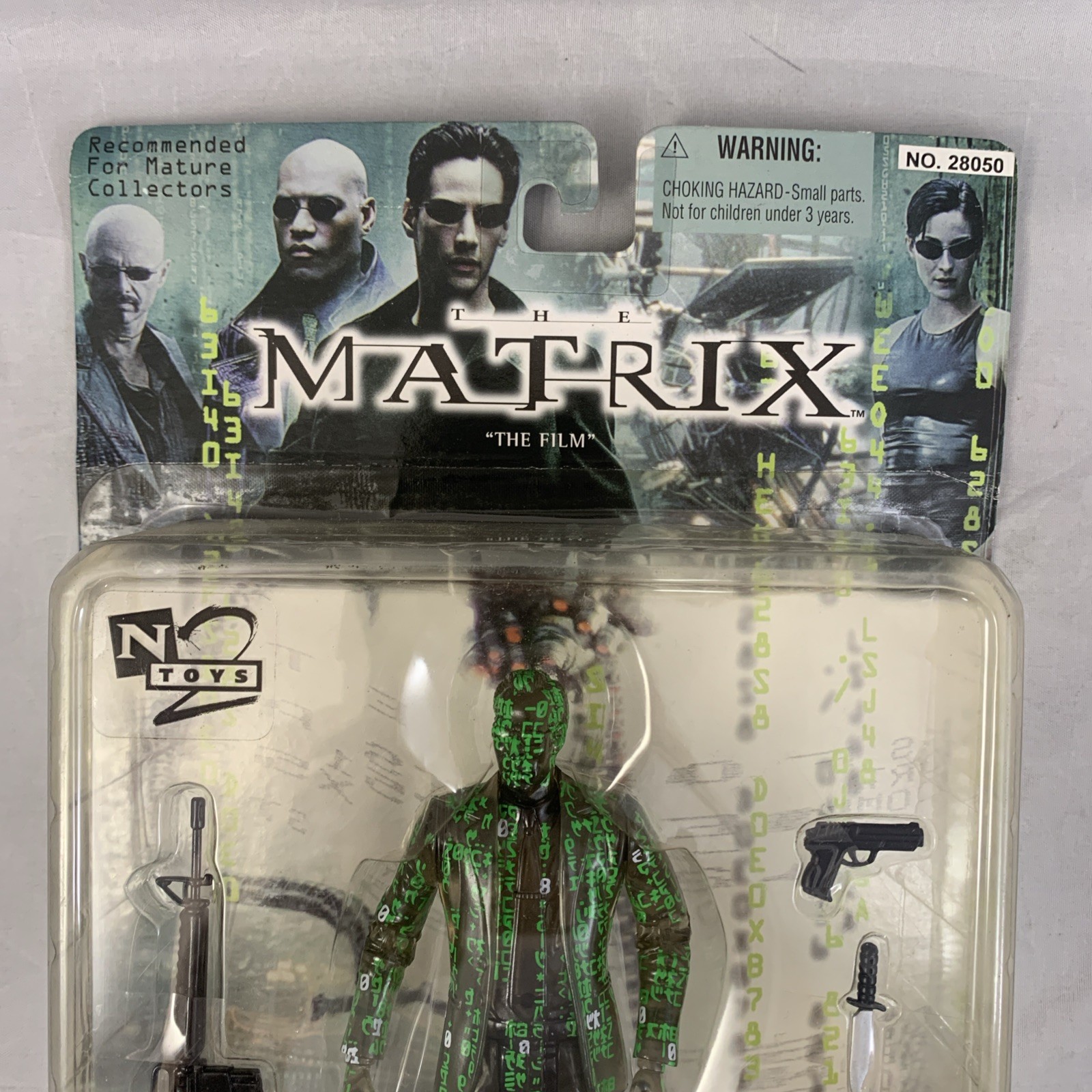 THE MATRIX AGENT SMITH Clear Action Figure WB Toy Vintage 1999 NEW SEALED