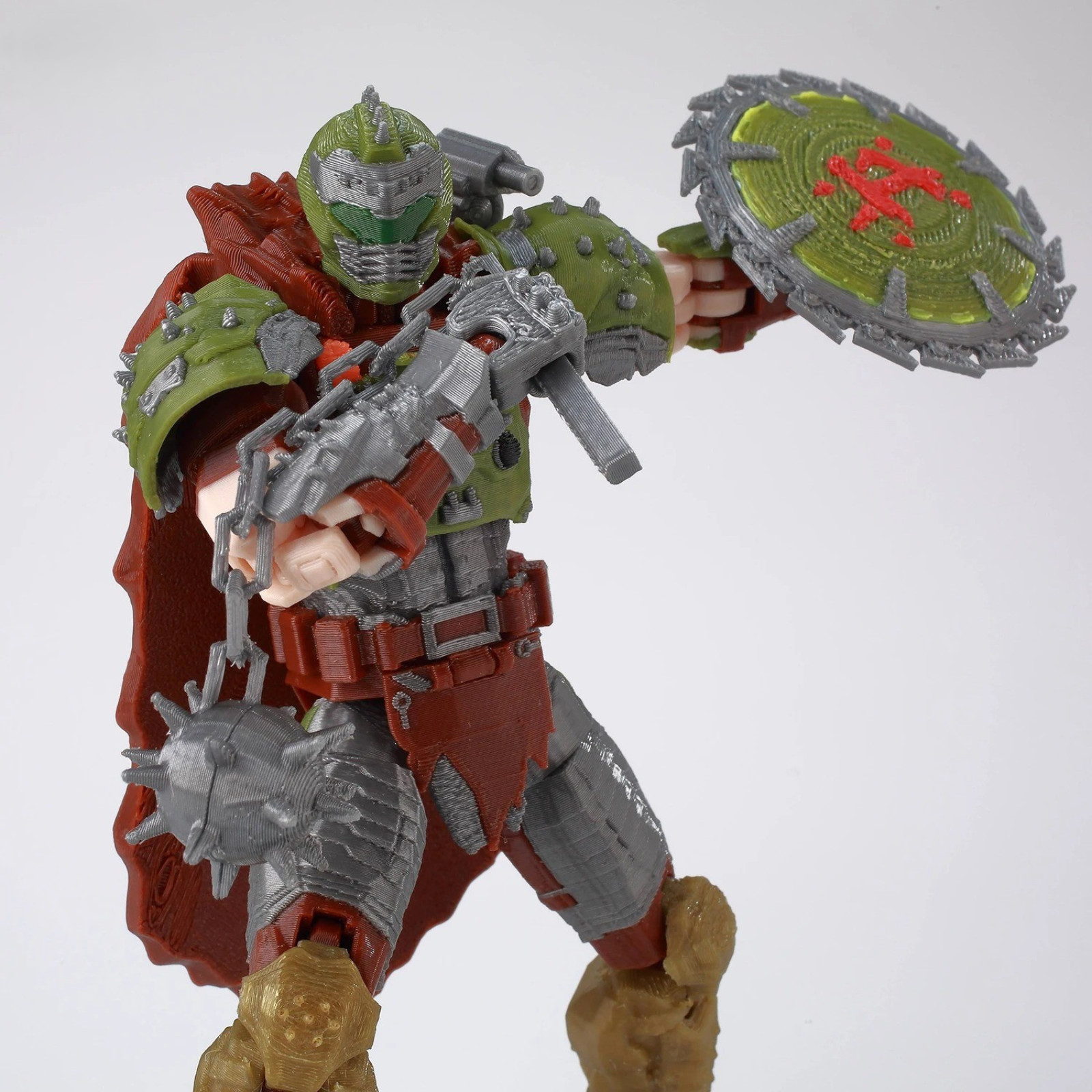 Doom Slayer Action Figure with Super Shotgun Multi-Jointed Collectible Boys Toys