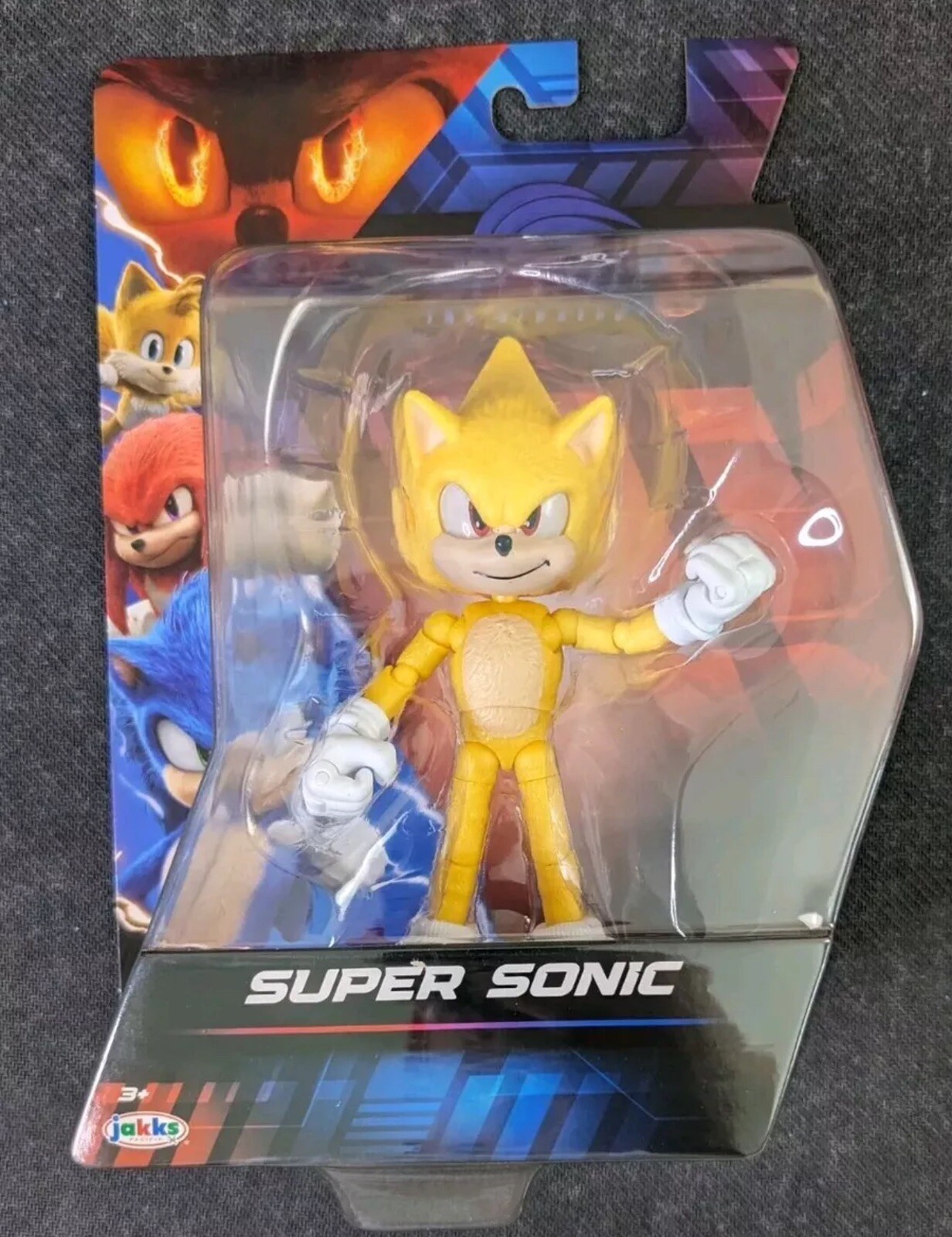 Jakks Pacific Wave 2 Sonic The Hedgehog 3 Movie SUPER SONIC 5&Prime; Figure NEW 2024