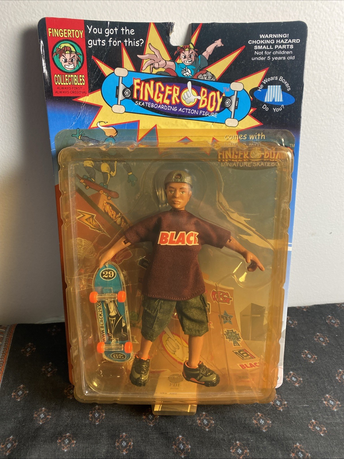 FingerToy Finger Boy Skateboard Action Figure 1999-2000 Rare Vintage