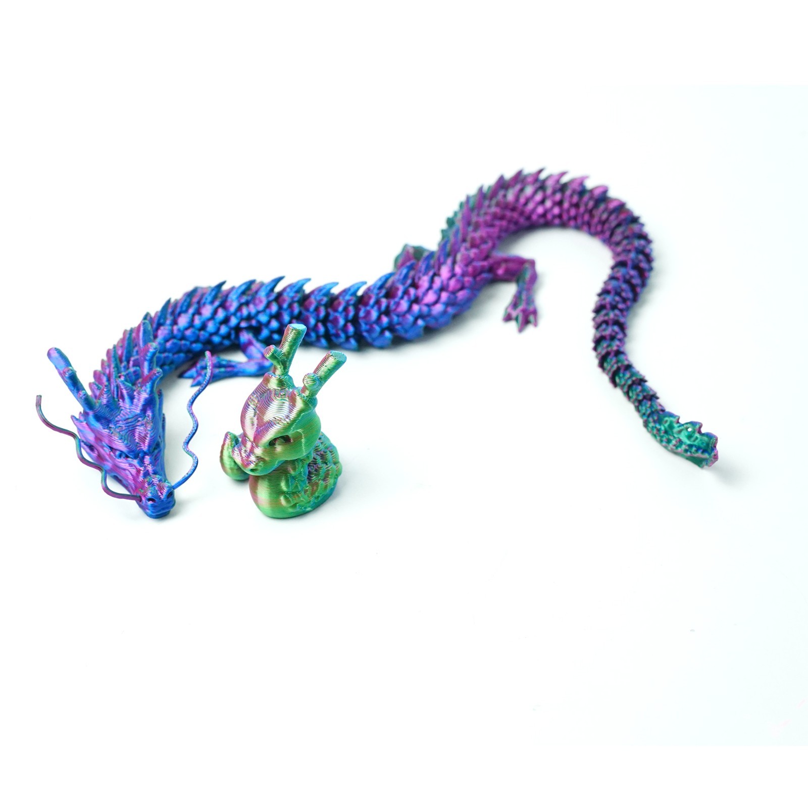 2PCS 3D Printed Dragon Model,Articulated Animals figure,Fidget Toys Home Decor
