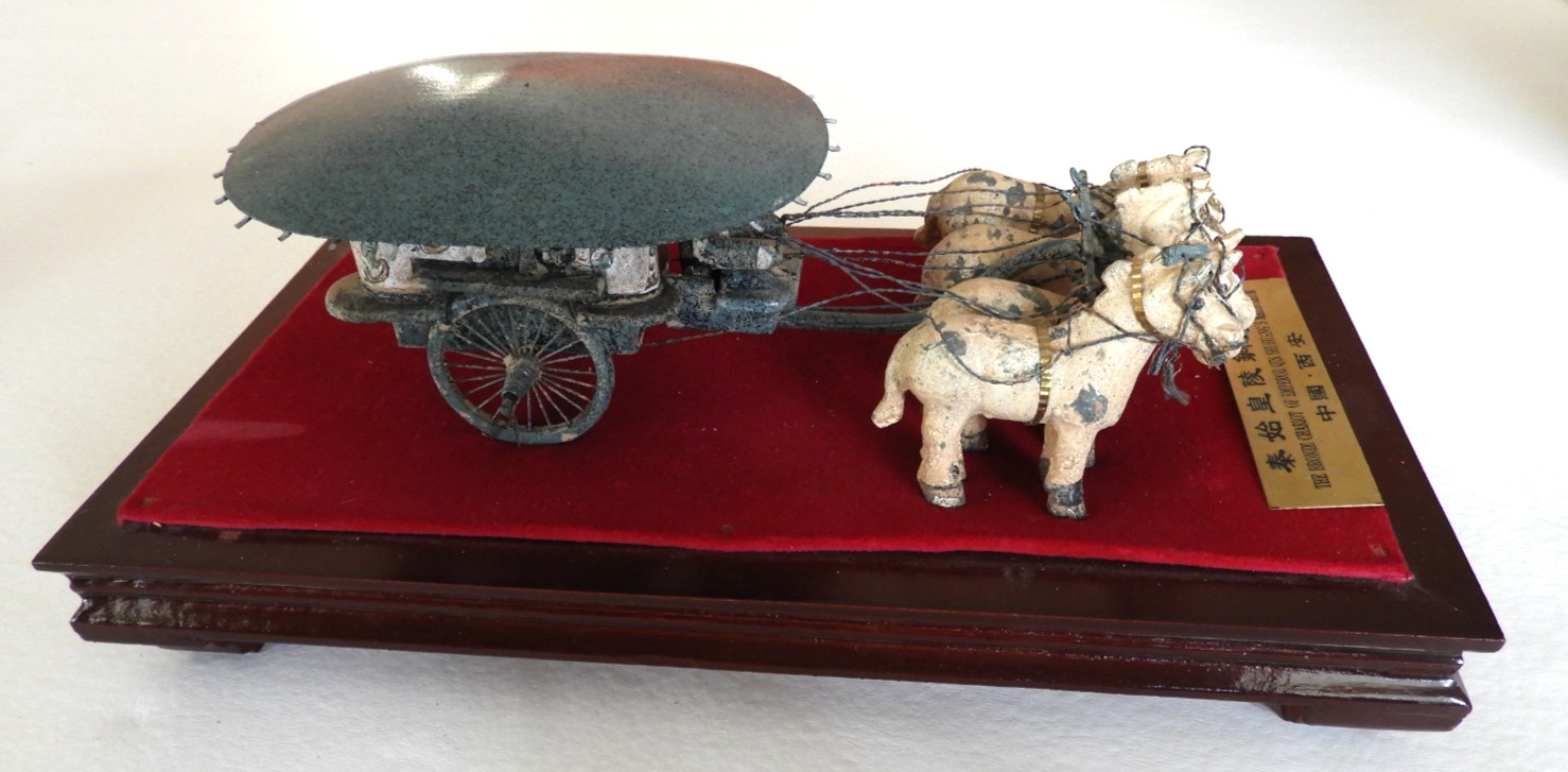 Ancient Chinese Bronze Brass Chariot Of Emperor Qin Shi Huang Rare Replica Model