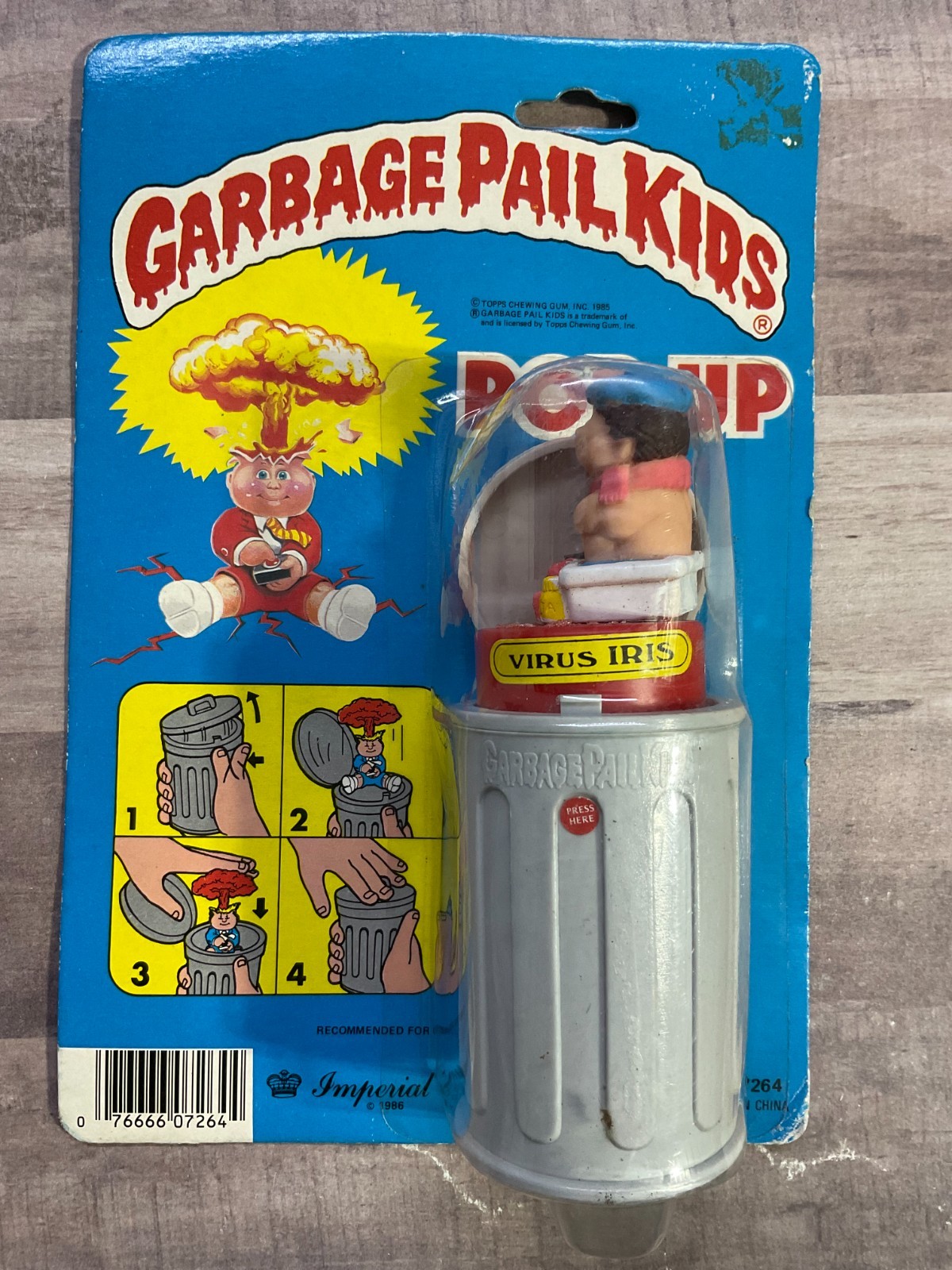 Garbage Pail Kids « VIRUS IRIS » Pop-Up Imperial Toys 1986 SEE PICS READ G4-2