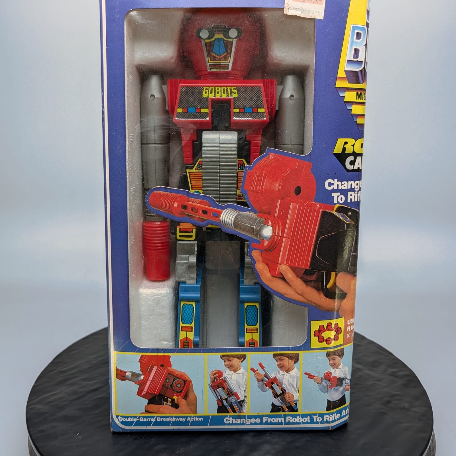 GoBots RoGun Cap Rifle 1984 Arco Vintage Robot Transformer Toy In Box 🤖