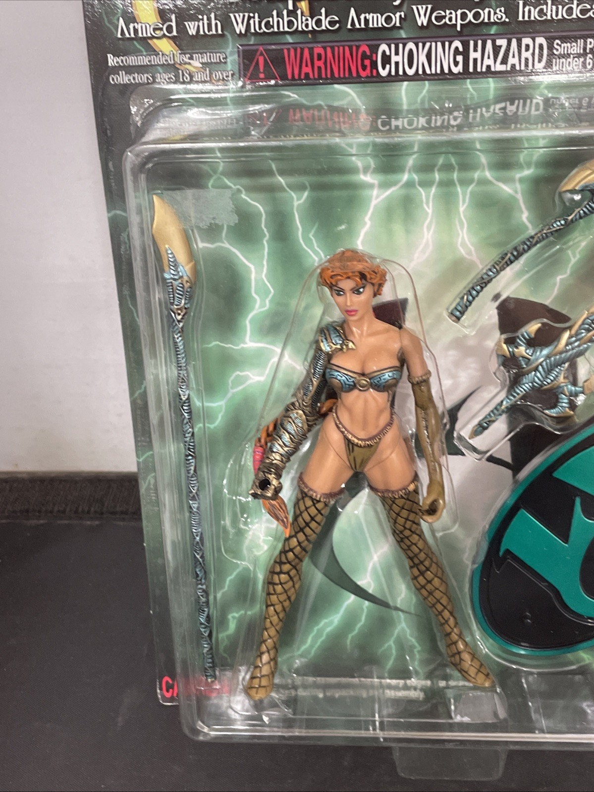 Medieval Witchblade Action Figure Bronze & Green 5.5&Prime;-w/Weapons & Stand New