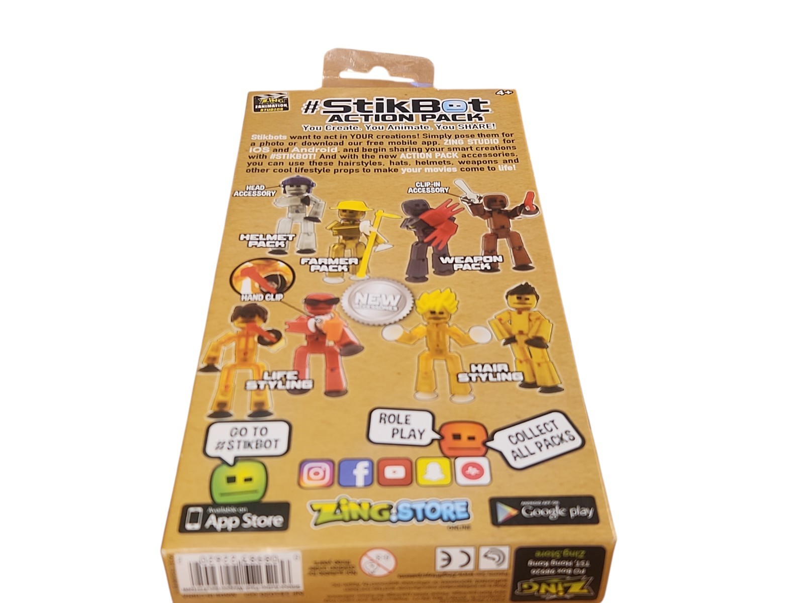 Stikbot Action Pack Role Play Accessories Life Styling Green Figure NEW Sealed