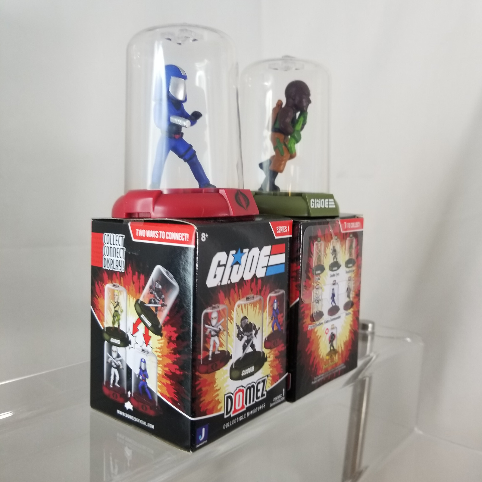 2 GI JOE Domez Mini Figures in Capsules COBRA COMMANDER & ROADBLOCK NEW